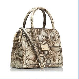 Tory Burch Elise Dome Satchel Snakeskin Crossbody